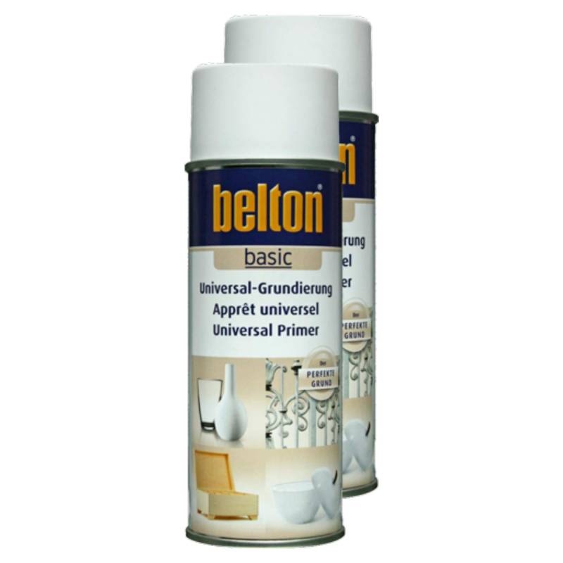 Kwasny 2X Belton Basic Universal-Grundierung Untergrund Spray Grundierungsspray Universal Weiss 400 Ml von Kwasny