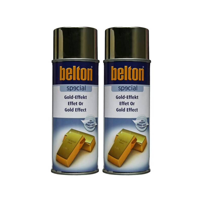 Kwasny 2X Belton Gold-Effekt Effektlack Speziallack Lack Lackspray Spraylack 400 Ml von Kwasny