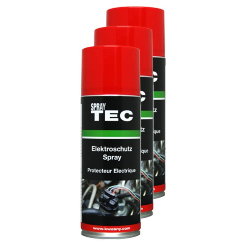 Kwasny 3X Spray Tec Elektroschutz-Spray Kontaktfett Fett Schutz Elektronik Spray Schutzspray Auto Motorrad Freizeit 400 Ml von Kwasny