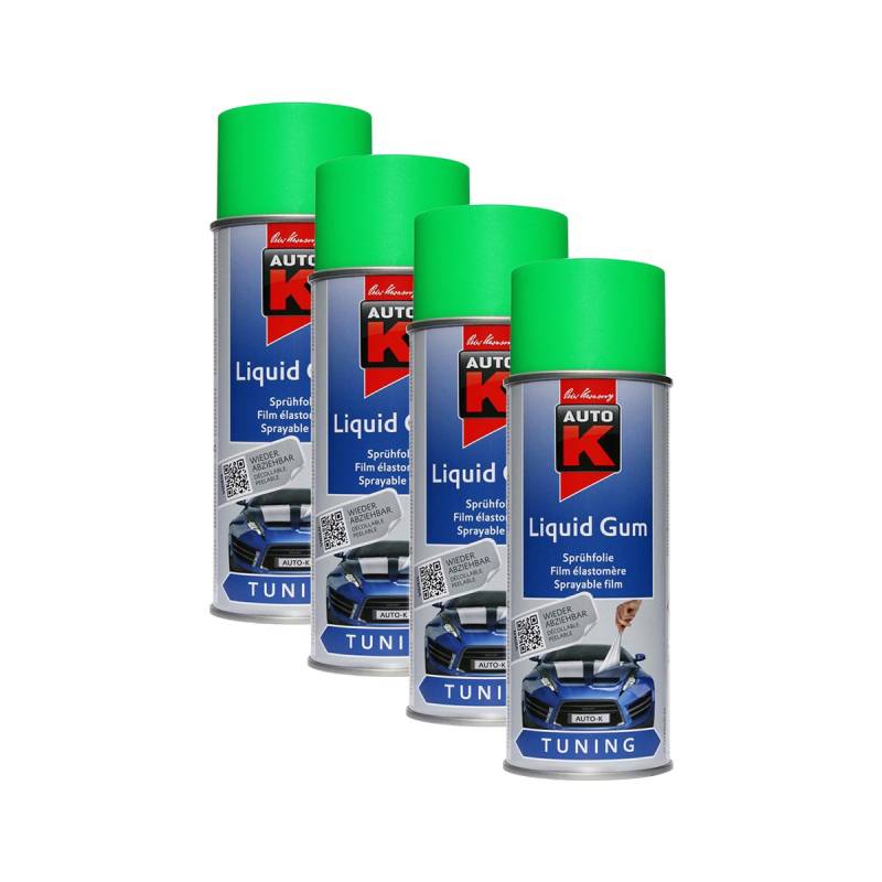 Kwasny 4X 233 254 Auto-K Tuning Liquid Gum Neon-Grün Lackspray 400ml von Kwasny