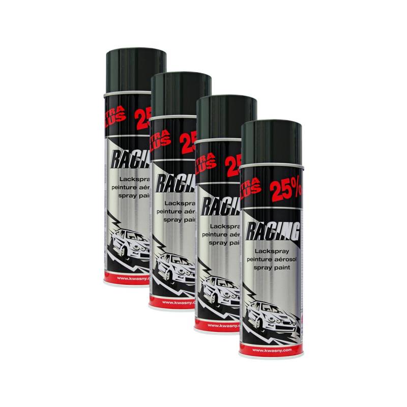 Kwasny 4X 288 905 Auto-K Racing Lackspray schwarz Glanz 500ml von Kwasny