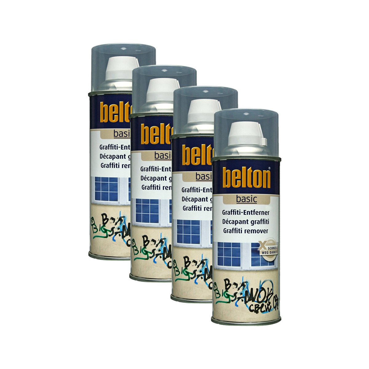 Kwasny 4X 323 475 Belton Basic Graffiti-Entferner farblos 400ml von Kwasny