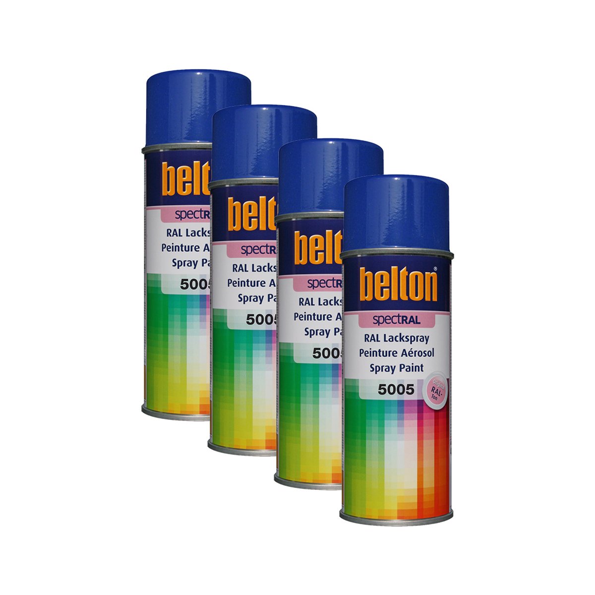 Kwasny 4X 324 206 Belton Spectral Lackspray RAL 5005 signalblau Hochglanz 400ml von Kwasny