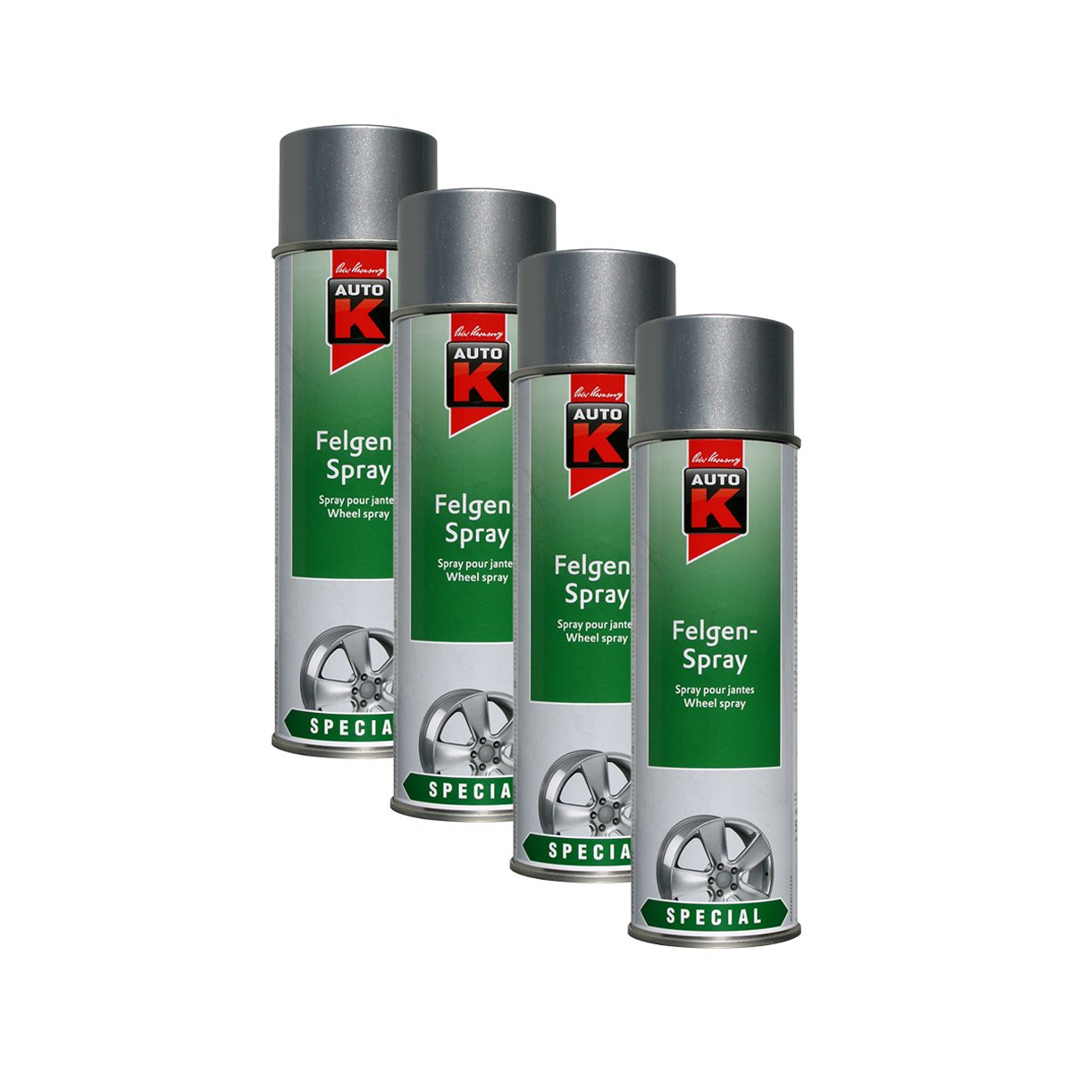 Kwasny 4X 633 037 Auto-K Special Felgen-Spray Kristallsilber 500ml von Kwasny