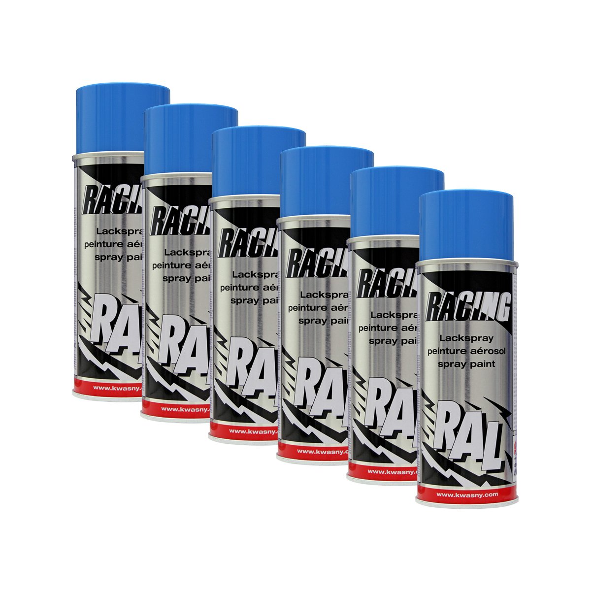 Kwasny RAL 5015 Himmelblau Lackspray 400Ml Spraydose Autolack Auto Sprühlack Racing 6X von Kwasny