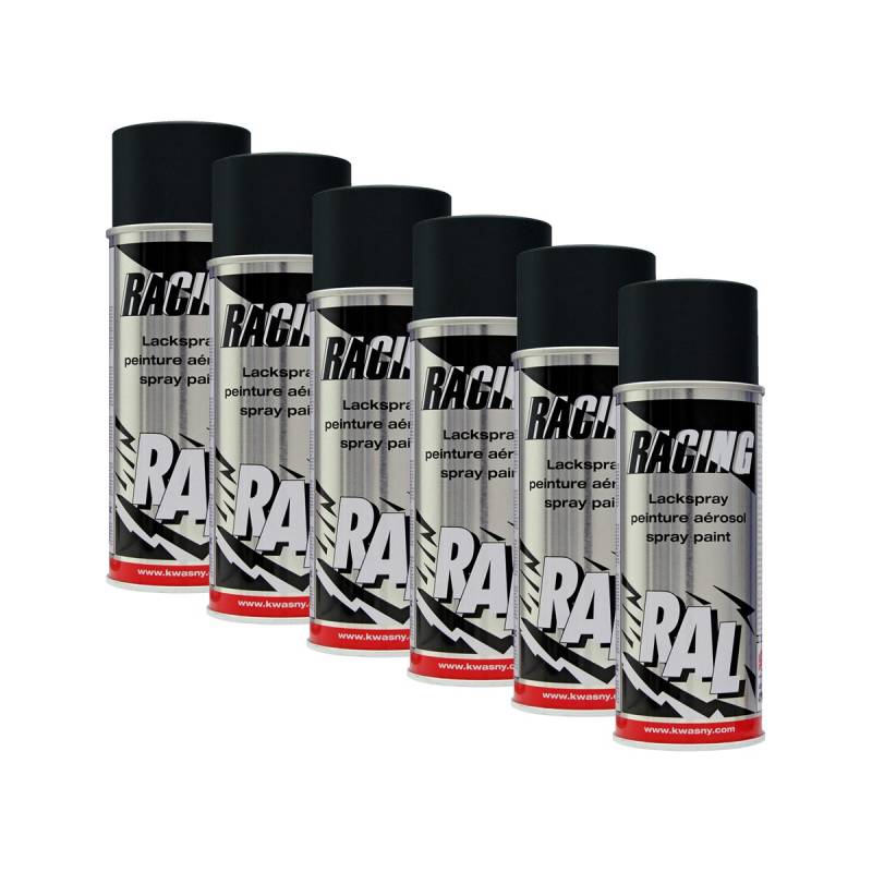 Kwasny RAL 9005 Tiefschwarz Matt Lackspray 400Ml Spraydose Autolack Auto Sprühlack 6X von Kwasny