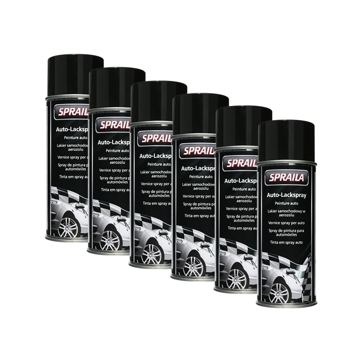 Kwasny Schwarz Glänzend Lackspray 500Ml Spraydose Glanz Autolack Sprühlack 300 905 6X von Kwasny