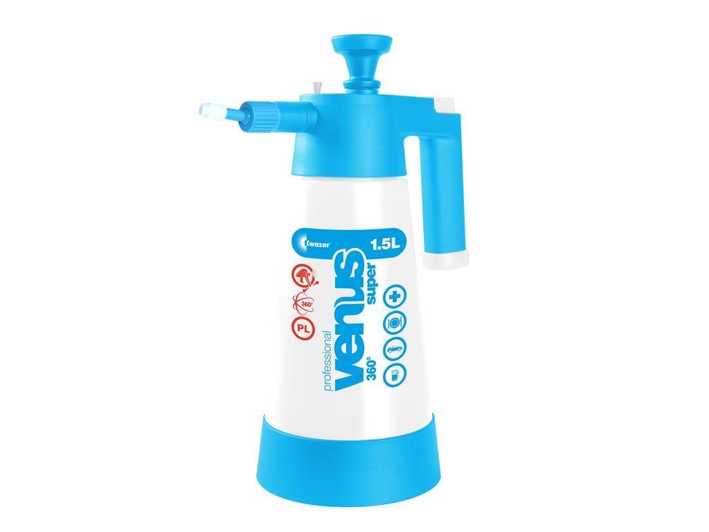 Drucksprüher Sprüher Sprayer Pumpsprüher mit druckablass Ventil Kwazar Venus 360° Viton Dichtung 1,5 L von Kwazar