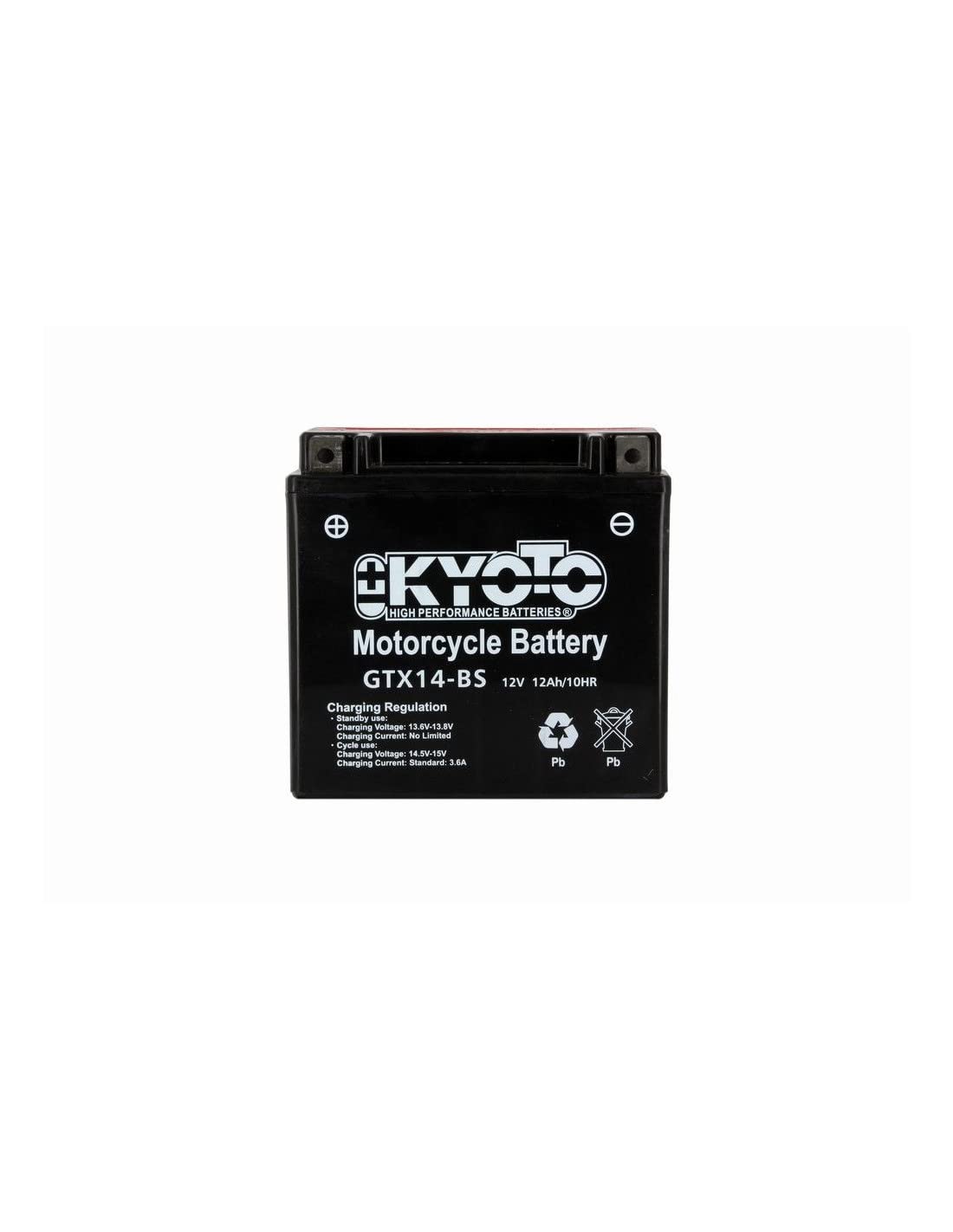 Kyoto Batterie GTX14-BS Ersatzakku für Kawasaki QUAD KFX V-FORCE 700 2004/2010 von Kyoto