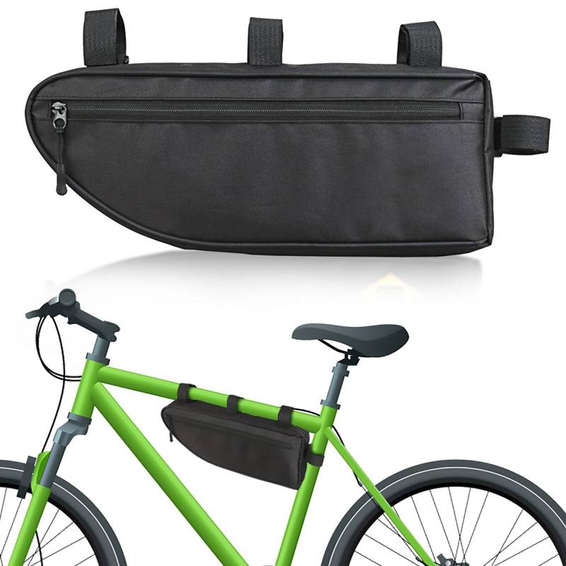 Kytpyi Fahrradtasche Rahmen Groß, Triangle Bag Fahrrad 34.5x13x5.5cm, 2L Großes Fassungsvermögen Fahrradtasche Rahmen Fahrradtasche Oberrohr für Mountainbike Rennrad von Kytpyi