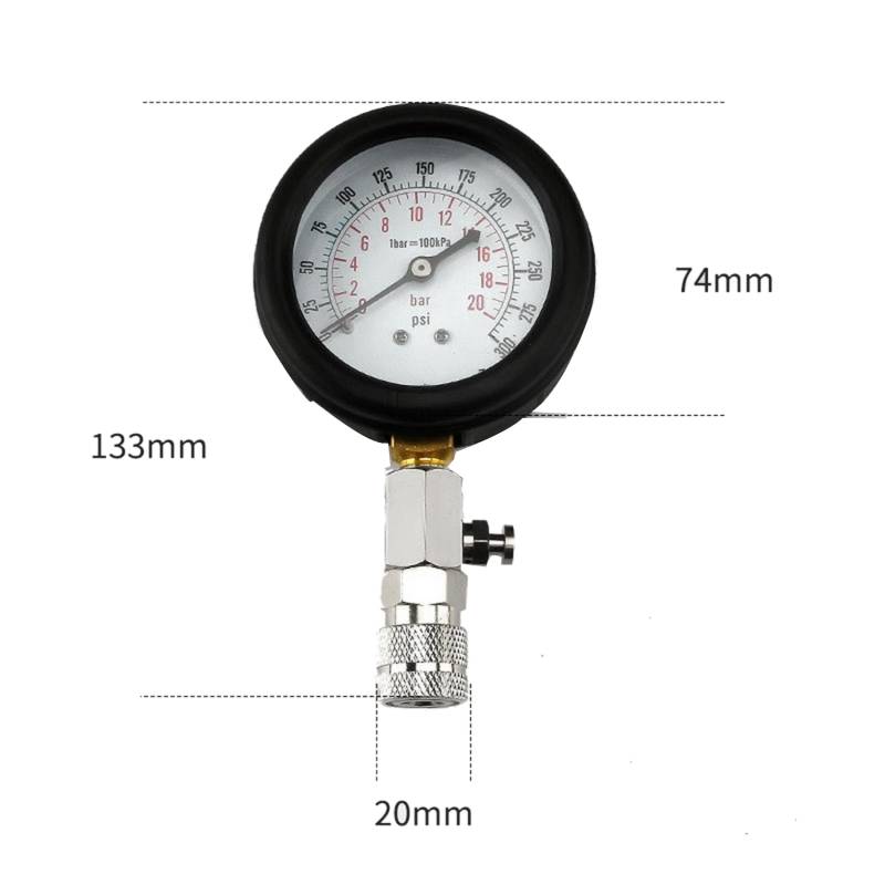 Kytxqikd Zylinder-Manometer, Zylinderdruck-Erkennungswerkzeug, Universelles Zylinder-Manometer, Zylinderdruck-Erkennungswerkzeug von Kytxqikd