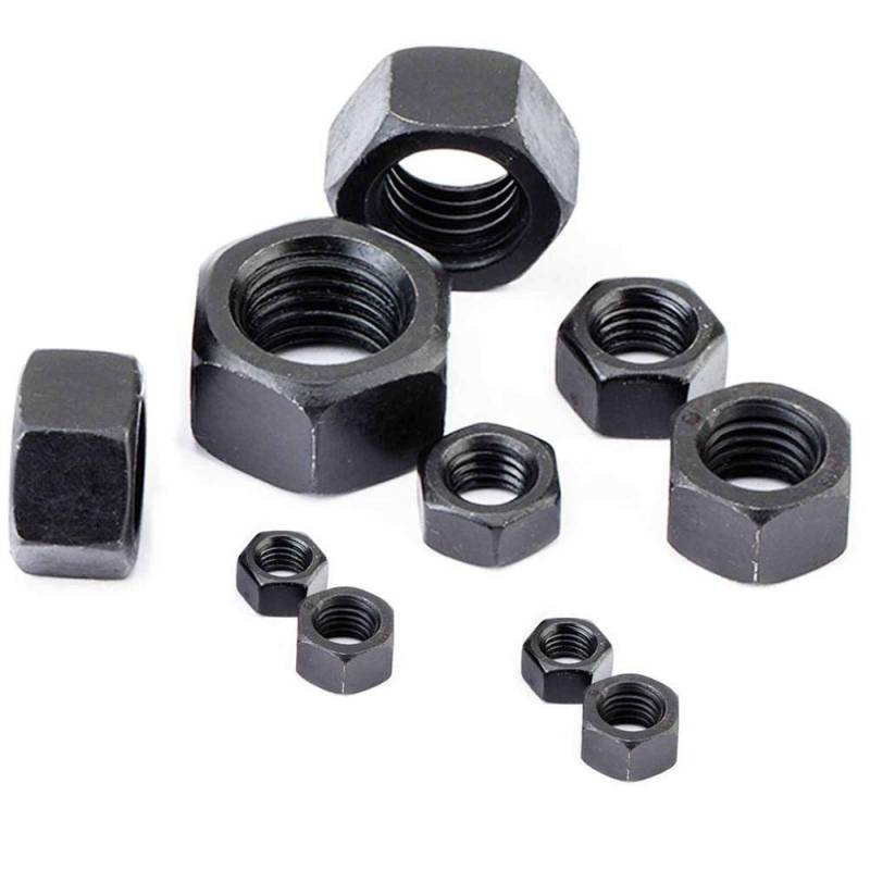 25 / 50pcs Schwarz Grade 8.8 Stahl Metric Vollgewinde Hex Hexagon Original-Nuss for M1.4 M1.6 M2 M2.5 M3 M4 M5 M6 Schraube Bolt (Größe : 50pcs M1.4) von L-MEIQUN,