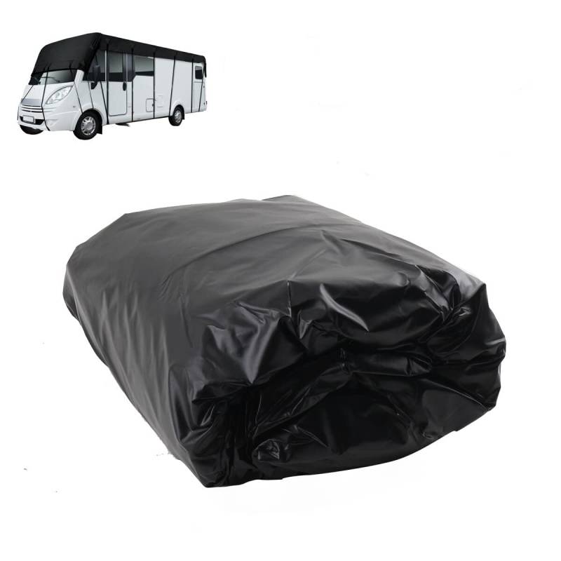 QAVODB Wohnmobil Abdeckung Schutzhülle Abdeckplane Dachschutz Dachschutzplane Plane Dachplane Caravan für Wohnwagen und Wohnmobile, 3x7.5m(Schwarz) von L-home