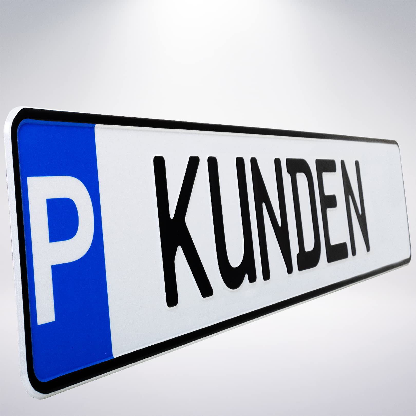 L & P Car Design Parkplatz Kennzeichen 1 Stück P-Kennzeichen mit der Prägung KUNDEN Parkplatzschild Markierung von Parkplatz Standplatz Garage Parkplatzmarkierung (3. Kunden) von L & P Car Design