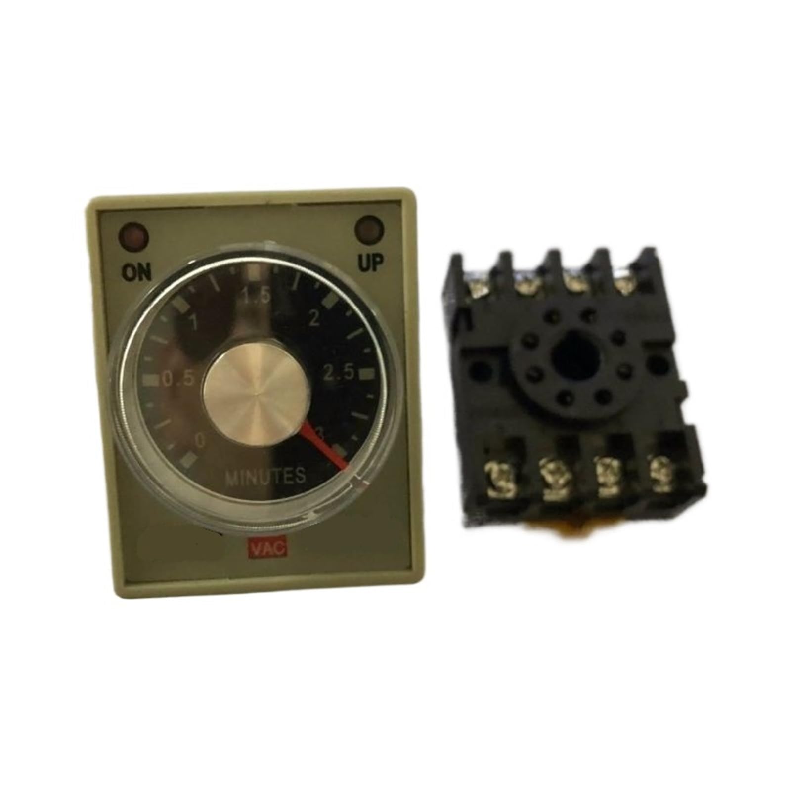 AH3-3 Time relay DC12V DC24V AC110V AC220V Delay Timer Time Relay with base 8Pin 1S 3S 6S 10S 30S 60S 6M 10M LABDIP(1S,AC110V) von LABDIP