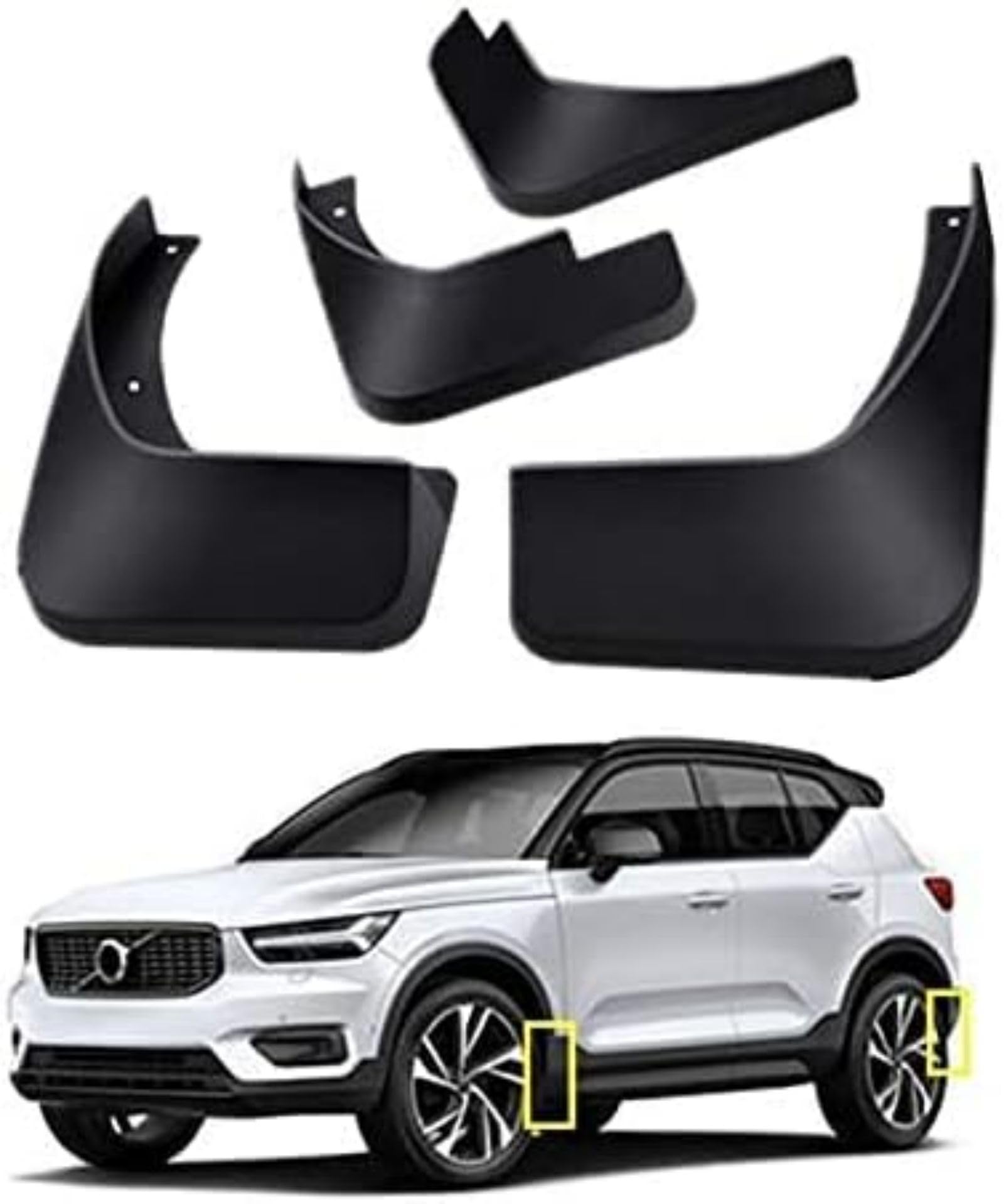 Auto Schmutzfänger Spritzschutz Für Volvo XC40 2018 2019 2020, Spritzschutzklappe Schlamm Klappen Kotflügel Zubehör Schmutzlappen Anhänger von LABDIP