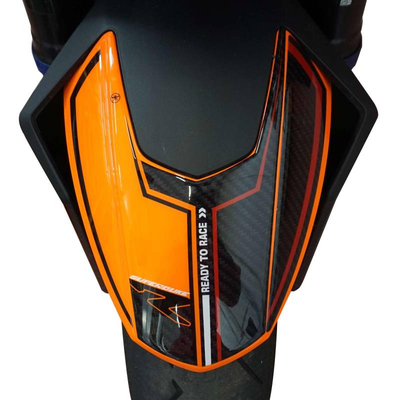 labelbike - Motorrad Frontfender Dekorations und Schutz Aufkleber kompatibel mit KTM 1390 Super Duke R - rote Farbe von LABELBIKE