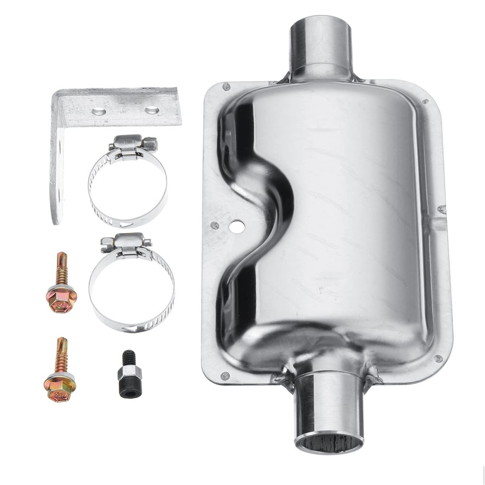 LABOIUF 24 mm Diesel Standheizung Auspuff Schalldämpfer W/Klemmen Aluminium passend for Eberspacher Diesel Standheizung Heizungsteile und Zubehör(1xOld Version) von LABOIUF