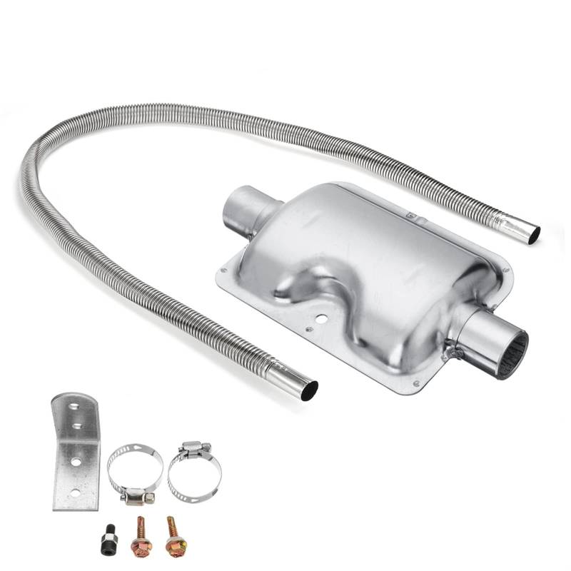 LABOIUF 60 cm Luft Diesel Standheizung Auspuffrohr for Schalldämpfer Schalldämpfer Edelstahl Gasentlüftung Kraftstofftank Schlauchrohr Heizungsteile und Zubehör(1set) von LABOIUF