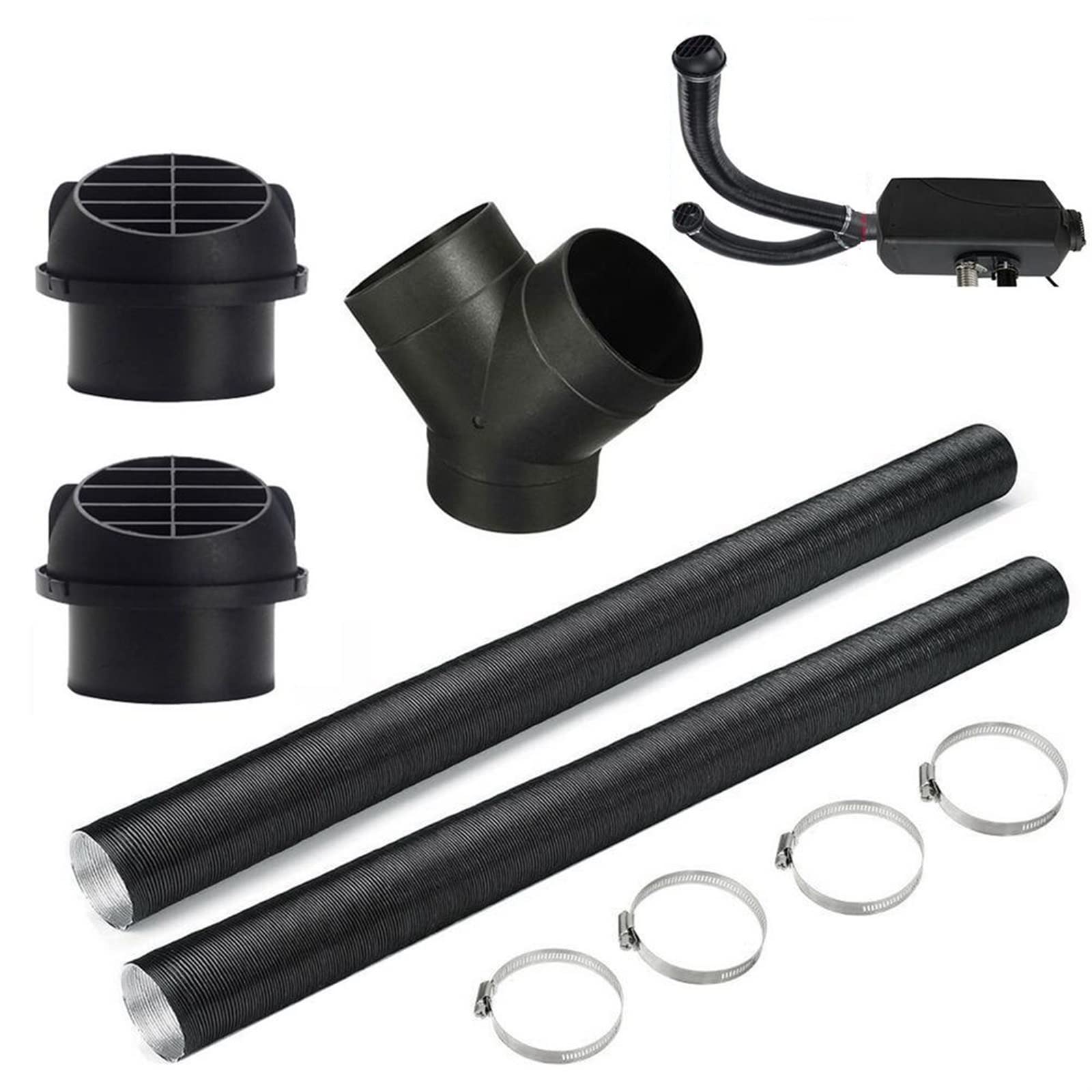 LABOIUF 75mm Auto Auto Heizung Rohr Kanal Warmluftauslass Vent Schlauchschellen Set Fit for Webasto Fit for Eberspacher Propex Diesel Standheizungen 2021 Ne Heizungsteile und Zubehör(75mm Y type) von LABOIUF