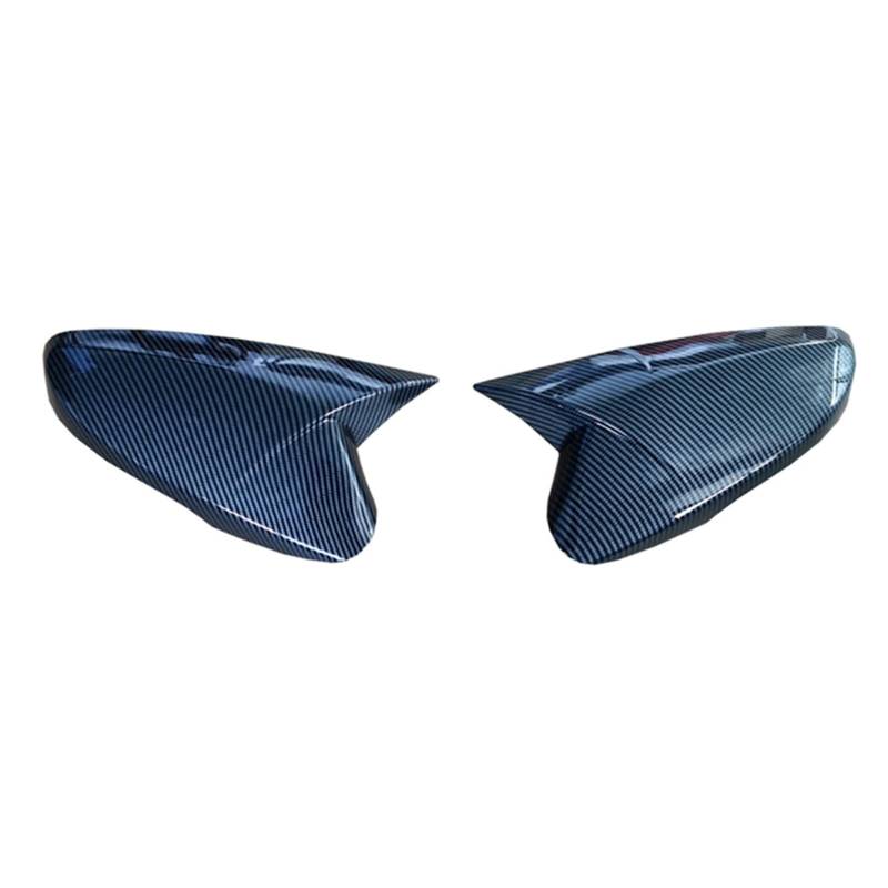 LABOIUF Auto Rückspiegelabdeckung Ox Horn Seitenspiegel Shell Reverse Caps Trim Fit for Hyundai Fit for Veloster 2011-2015 Kohlefaser Rückspiegel von LABOIUF