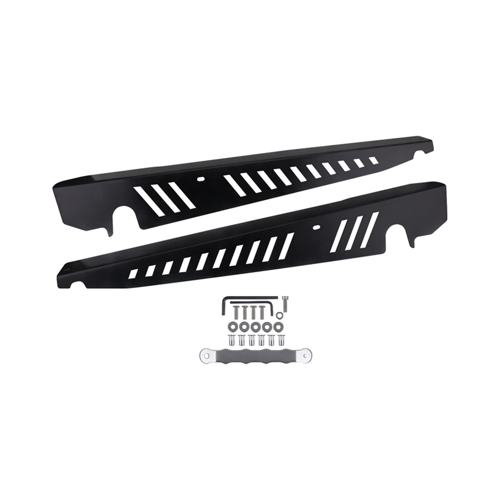 LABOIUF Fender-Abdeckkit-Aluminium-Panel-Platten-Motorbucht for Hardware 15-on kompatibel for subaru Wrx & Kühler(schwarz) von LABOIUF