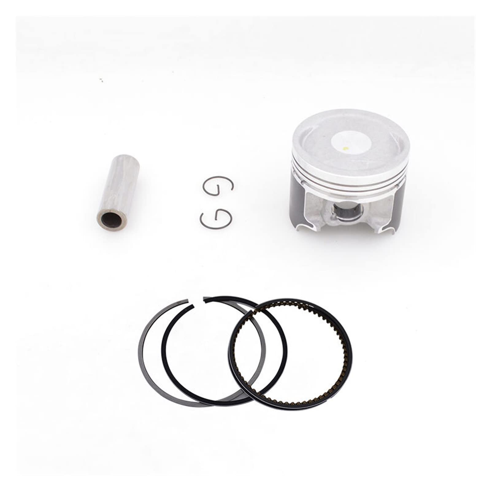 LABOIUF Motorrad 52 mm Kolben 14 mm Pin Ring Dichtung Set Kit Montage Fit for Haojue Fit for Suzuki AN125 HS125 HS125T 12 5cc-Engine-Ersatzteile Kolben und Ringe(Piston kit) von LABOIUF