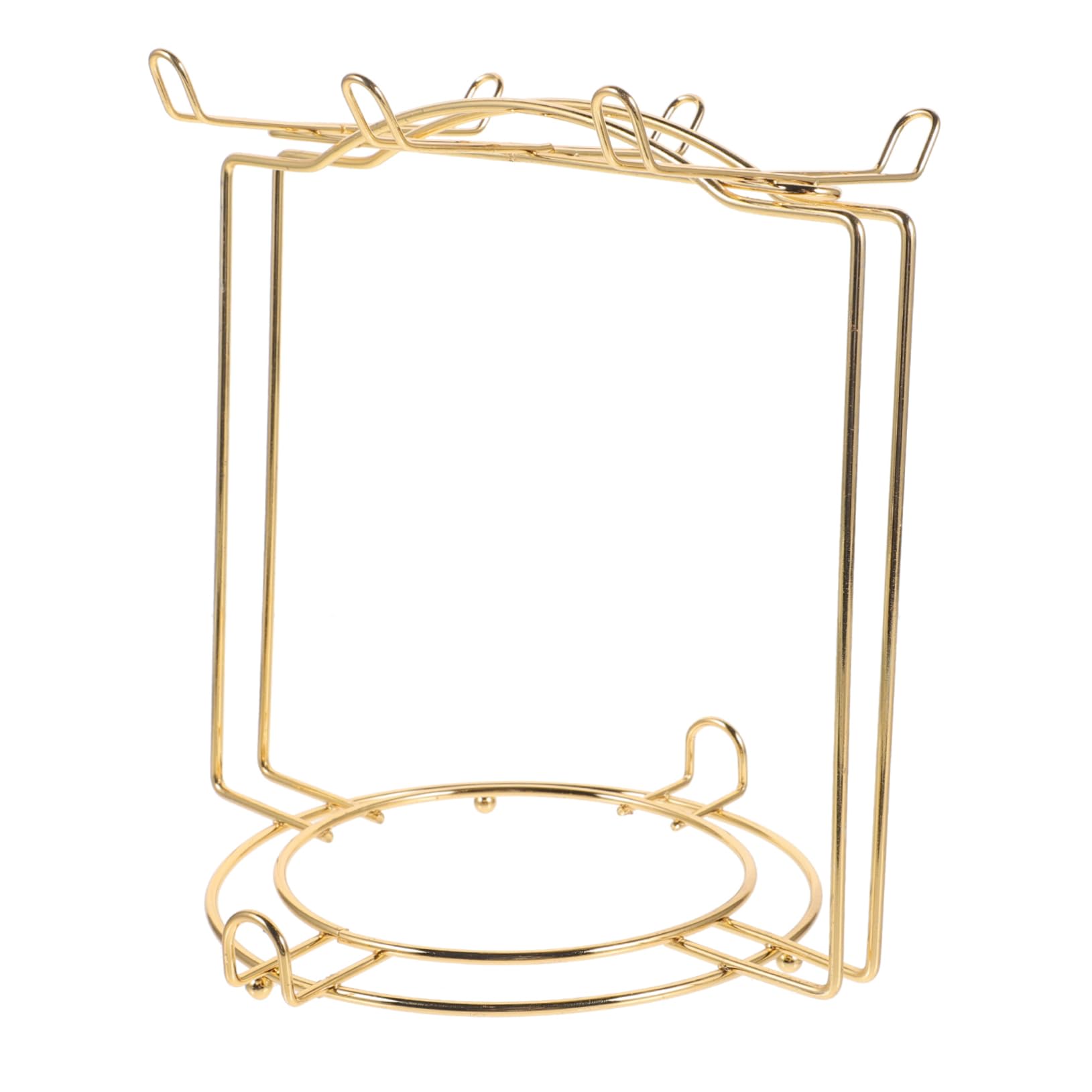 LABRIMP 2st Thekenregal-Organizer Tassendisplay Becherbaum Mit 6 Haken Tasse Untertassenständer Espresso-kaffeetasse Halter Arbeitsplatte Bauernkaffeetassenständer Mit Tablett Küche Golden von LABRIMP