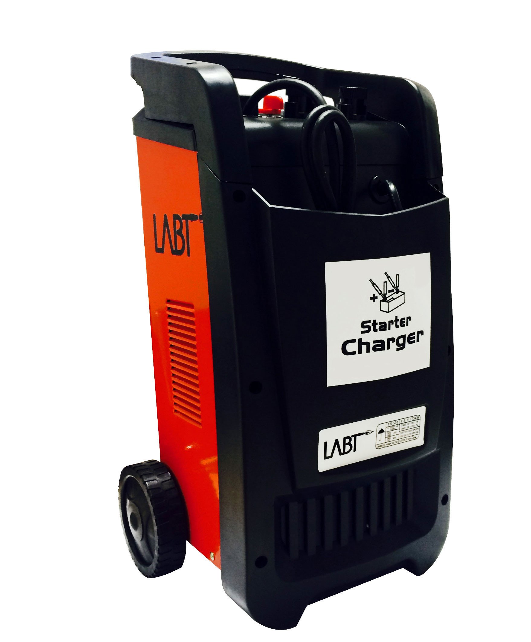 Batterie-Ladegerät und Batterie Booster mit Starthilfe - für KFZ, LKW, Motorrad und Boot - 800 Ah, 12V 24V Profi Autobatterie-Ladegerät Kraftpaket mit Startfunktion von LABT