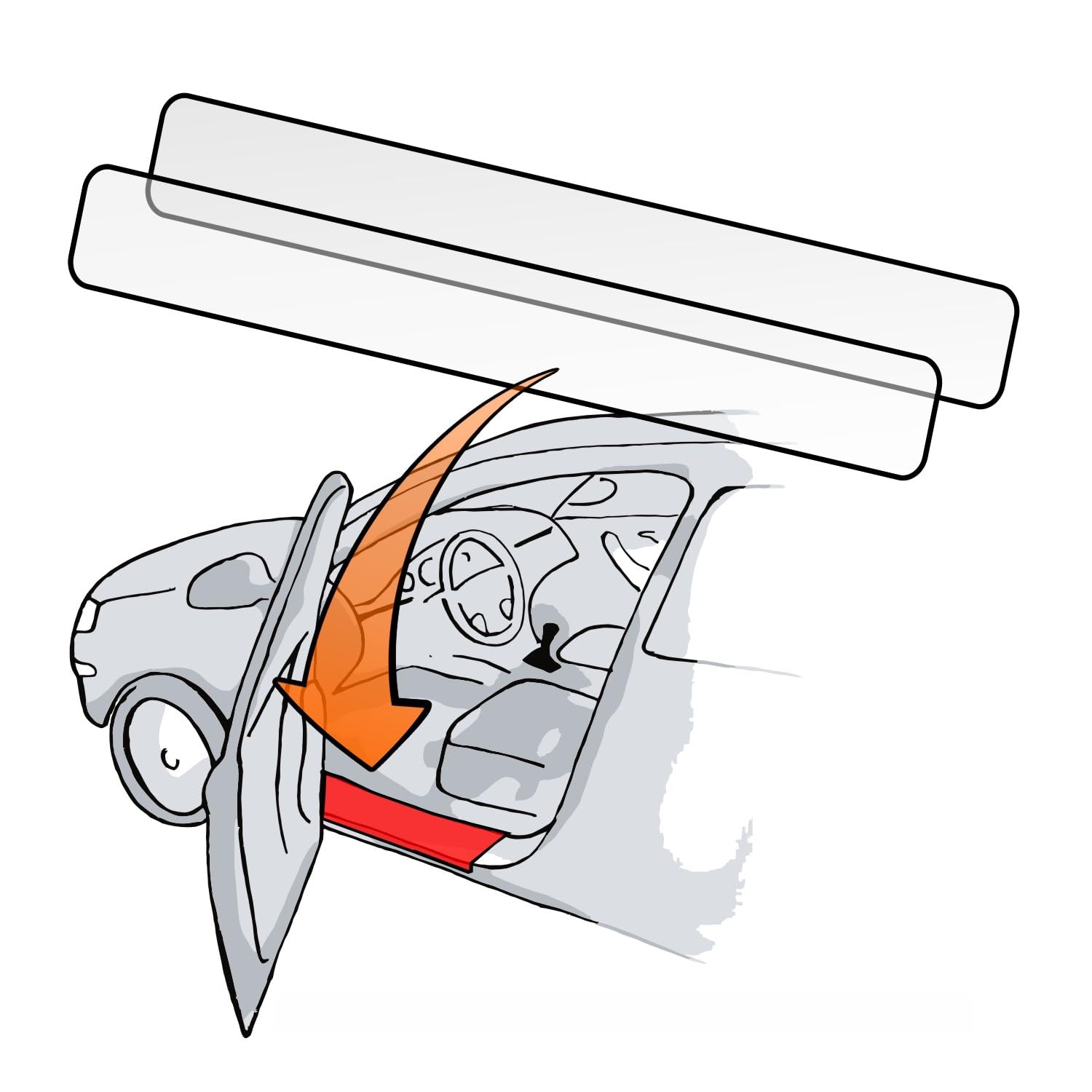 LACKSCHUTZSHOP Einstiegsleisten Türeinstiege passend für Citroen DS3 (I.Generation ab BJ 2010) - TRANSPARENT von LACKSCHUTZSHOP