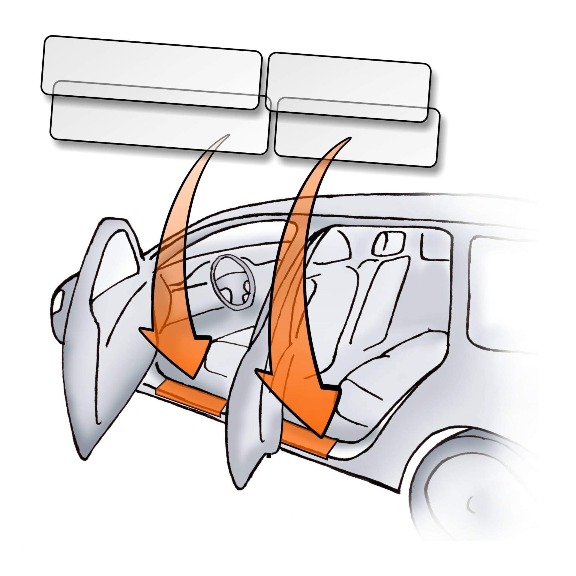 LACKSCHUTZSHOP Einstiegsleisten Türeinstiege passend für Suzuki SX4 S-Cross (ab BJ 2013) - TRANSPARENT von LACKSCHUTZSHOP