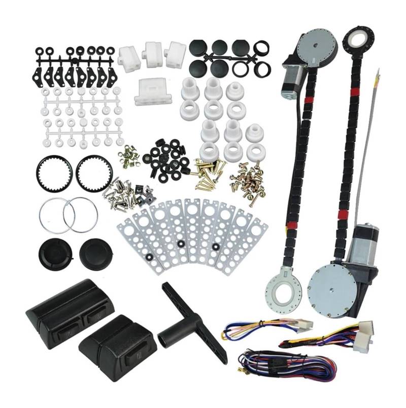 Auto Fensterheber Universal Electric Power Fenster Kit Lift Regler Roll Up Conversion Für 2 Tür Auto Pickup LKW SUV Mit Schalter von LADPZJNW