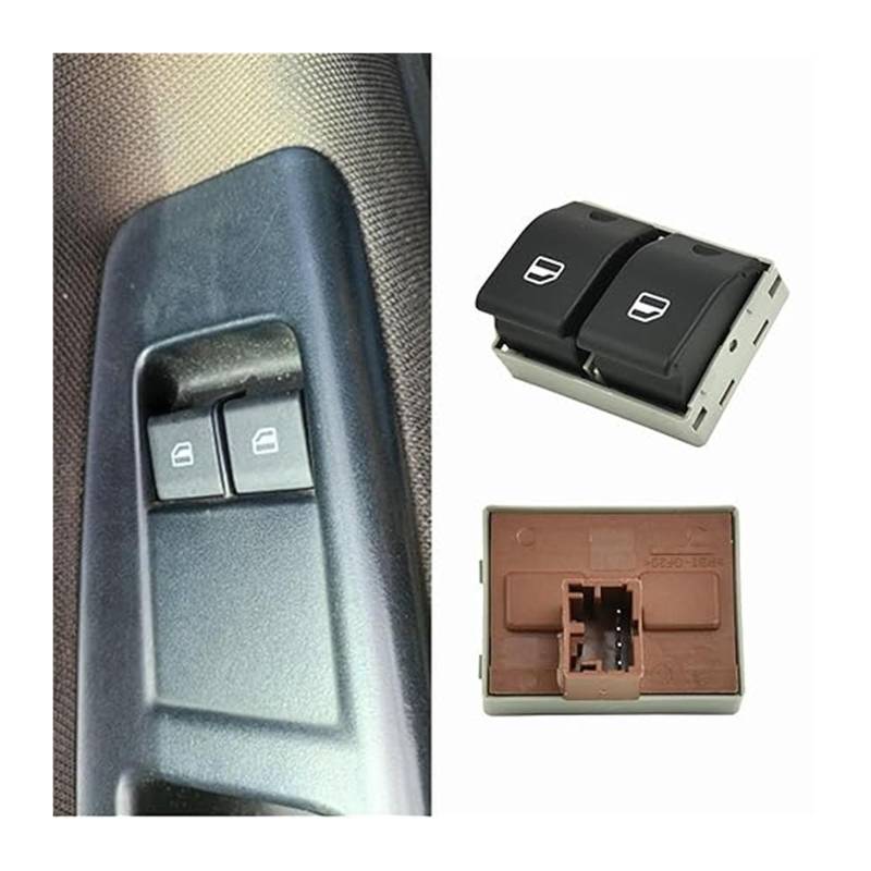 Fensterheber Taste Für VW Für Polo 9N Für Seat Für Ibiza Für Cordoba 2002-2009 6Q0959858 6Q0959858A Auto Elektrischer Fensterheber-Steuerschalter(Brown base) von LADPZJNW