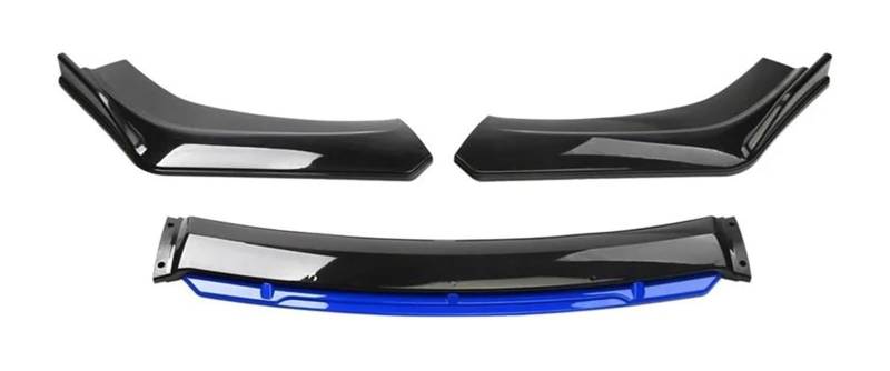 Frontstoßstange Spoiler 4PCS Auto Vorderen Stoßfänger Lip Body Kit Spoiler Canard Splitter Diffusor Vorne Unteren Kinn Stoßstange Abdeckung Lippe Vorne Spoiler Universal(Black blue) von LADPZJNW