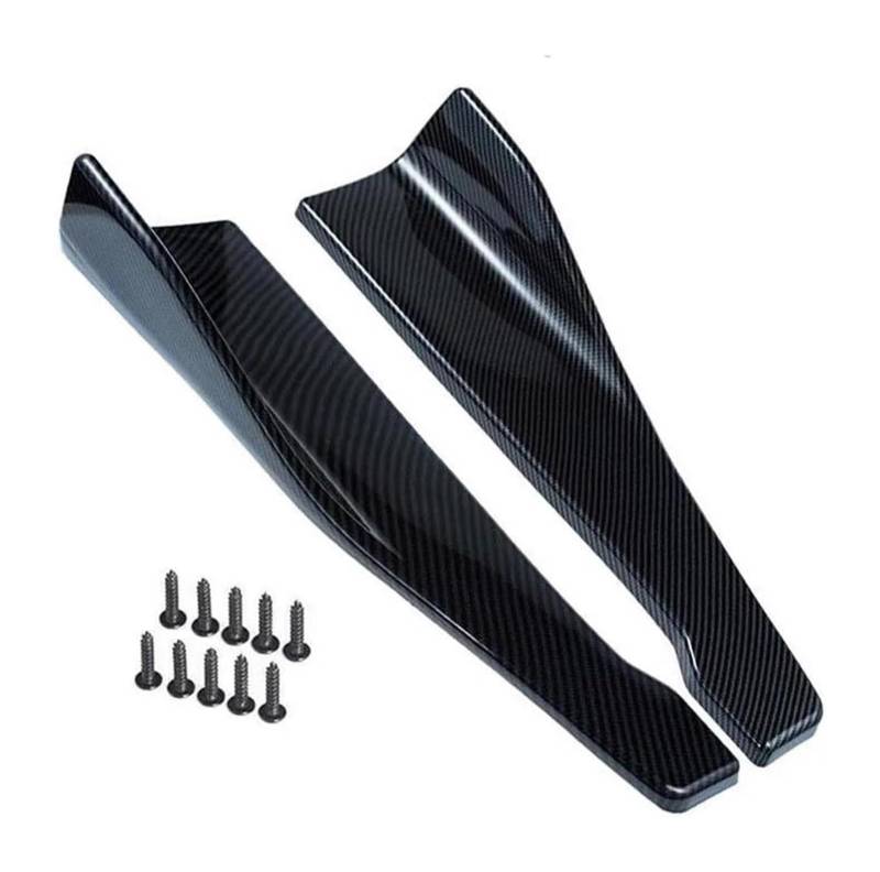 Frontstoßstange Spoiler Auto Vorne Hinten Stoßstange Winglets Seitenschweller Verlängerungsleiste Lippenspoiler Diffusor Splitter Kratzschutz Seitenstufenrock(Carbon Fiber) von LADPZJNW