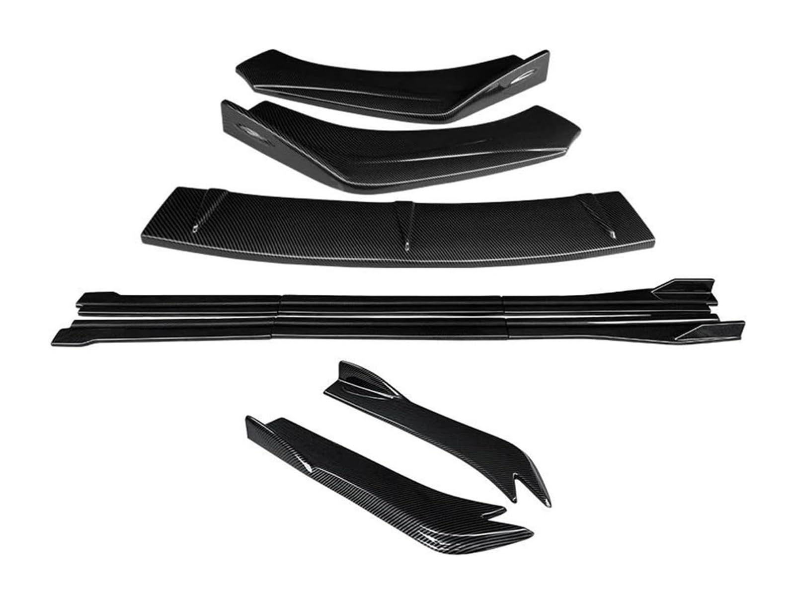 Frontstoßstange Spoiler Für A7 2015-2018 Auto Front Stoßstange Splitter Lip Body Kit Spoiler Seite Röcke Extensions Hinten Wrap Winkel Seite Schritt Rock(Carbon Fiber Look) von LADPZJNW