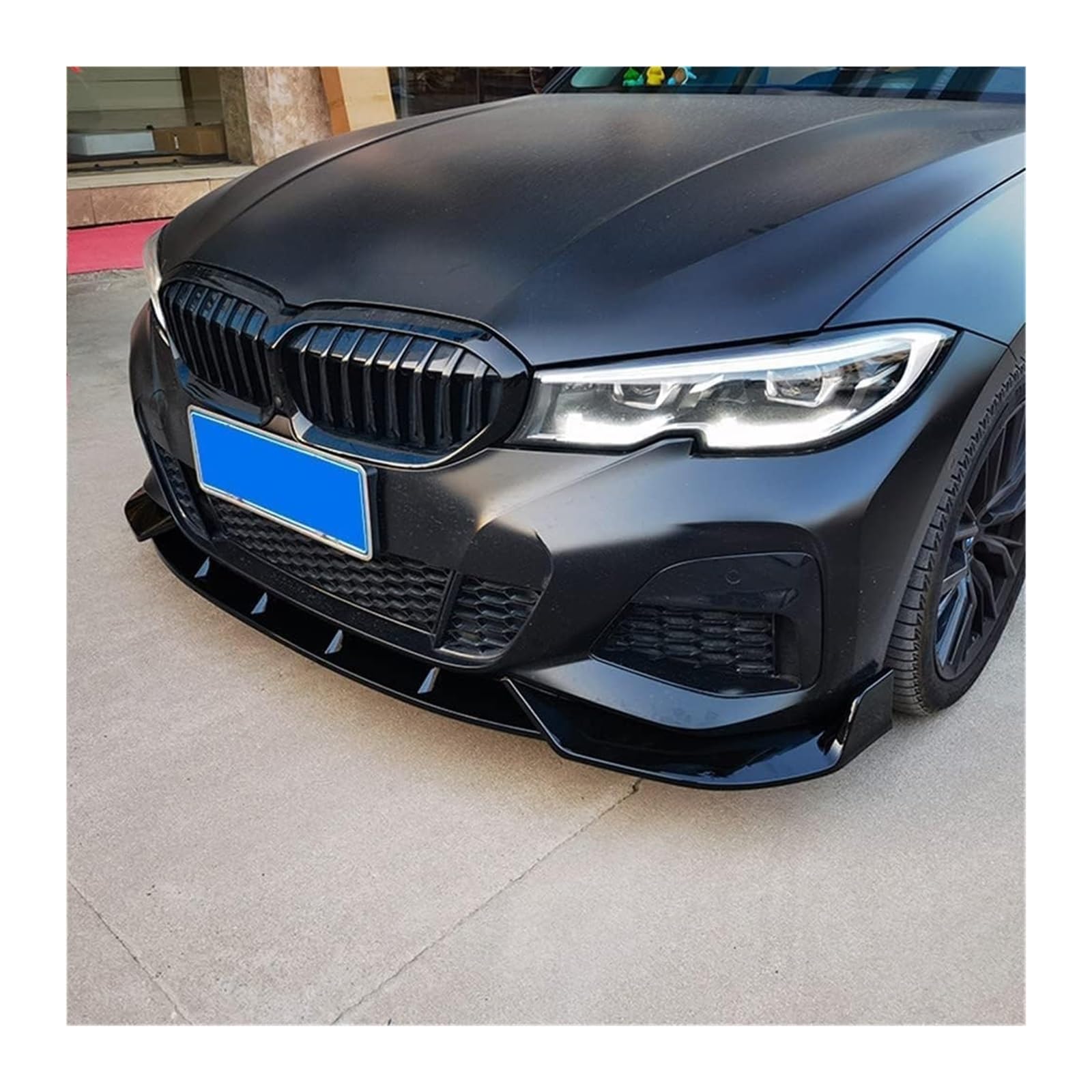 Frontstoßstange Spoiler Für B&MW 3Er G20 G28 2019-2021 Frontstoßstange Lippe Kinnspoiler Carbon Look Frontdiffusor Diffusor Mattschwarz(Glossyblack) von LADPZJNW