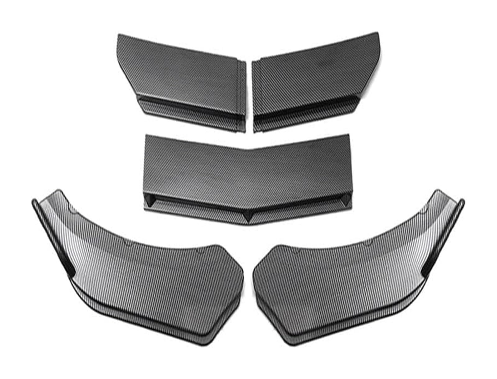 Frontstoßstange Spoiler Für B&MW 5-teiliges Universal-Auto-Frontstoßstangen-Separator-Stoßstangen-Lippenkörper-Kit Entenlippen-Separator-Frontspoiler Auto-Frontstoßstangen-Splitter(3 5Pcs Carbon Fiber von LADPZJNW