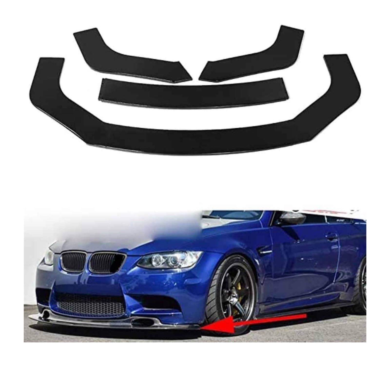 Frontstoßstange Spoiler Für B&MW E39 E46 E53 E90 E92 E93 E60 E61 E70 X6 E71 Frontstoßstange Lippe Kinnspoiler Carbon Look Frontdiffusor Diffusor von LADPZJNW