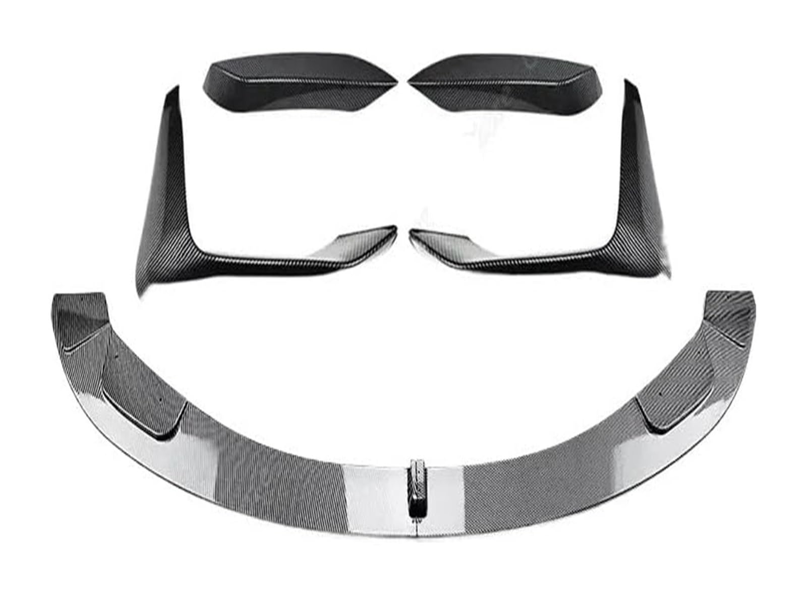 Frontstoßstange Spoiler Für B&MW F80 M3 F82 F83 M4 2014-2020 Frontschürze Lip Spoiler Seite Splitter Grill Trim Wind Messer Schutz BodyKits Frontspoiler(One Set Carbon Look) von LADPZJNW