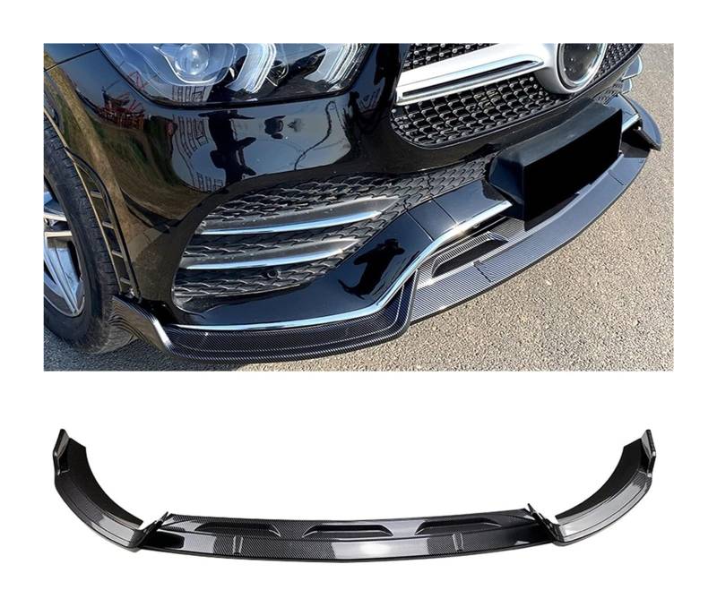 Frontstoßstange Spoiler Für B&enz Gle Klasse W167 C167 Gle350 Gle450 Gle53 Amg 2020-2023 Frontstoßstange Lippe Kinnspoiler Carbon Look Frontdiffusor Diffusor Glänzend-schwarz(Carbon-fiber-look) von LADPZJNW