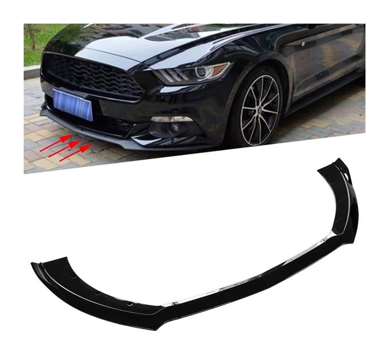 Frontstoßstange Spoiler Für Ford Für Mustang 2015-2018 Frontschürze Lippe Kinn Spoiler Carbon Look Front Diffusor Diffusor Auto Front Spoiler von LADPZJNW