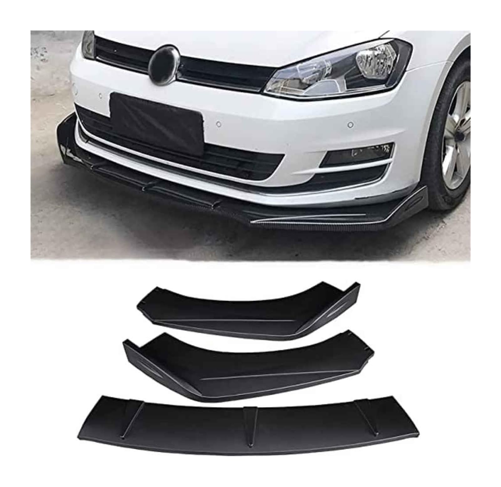 Frontstoßstange Spoiler Für G&olf 2020-2022 Frontschürze Lippe Kinnspoiler Carbon Look Frontdiffusor Diffusor Normal-C Mattschwarz Auto-Frontspoiler(CMatteBlack) von LADPZJNW