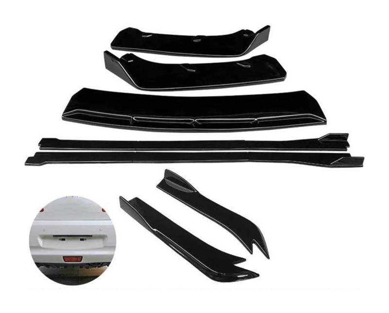 Frontstoßstange Spoiler Für G25 G35 G37 Limousine 2007–2013 Auto-Frontstoßstange Splitter Diffusor Lippenschutz Spoiler Seitenschweller Hinterer Wickelwinkel(Two Door Gloss Black B) von LADPZJNW