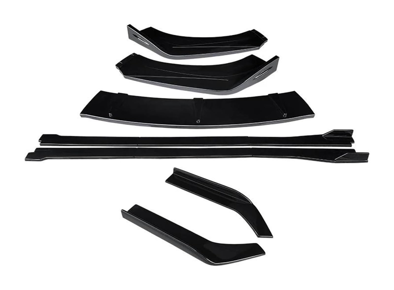 Frontstoßstange Spoiler Für Magotan B7 2012-2016 Auto Vordere Stoßstange Lip Body Kit Kinn Spoiler Schutz Seitenschweller Erweiterungen Hinten Wrap Winkel Seite Schritt Rock(Gloss Black) von LADPZJNW