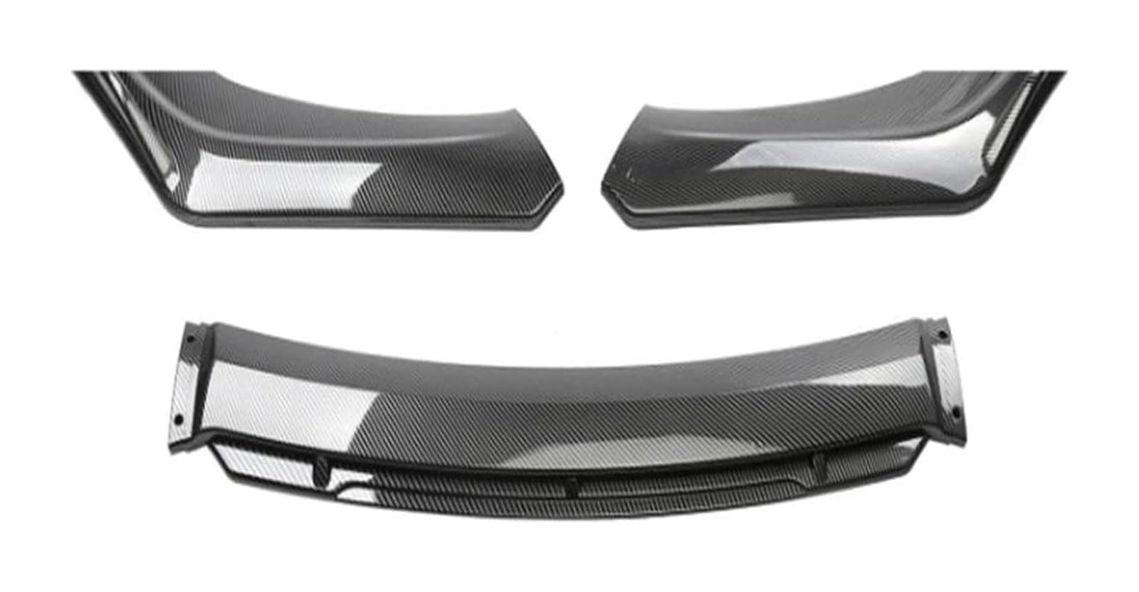 Frontstoßstange Spoiler Für Q50 G37 2014 2016 2017 Universal Frontschürze Lip Spoiler Splitter Körper Kit Schutz + 15 Cm Strut Stangen 4PCS(Carbon Fiber Look) von LADPZJNW