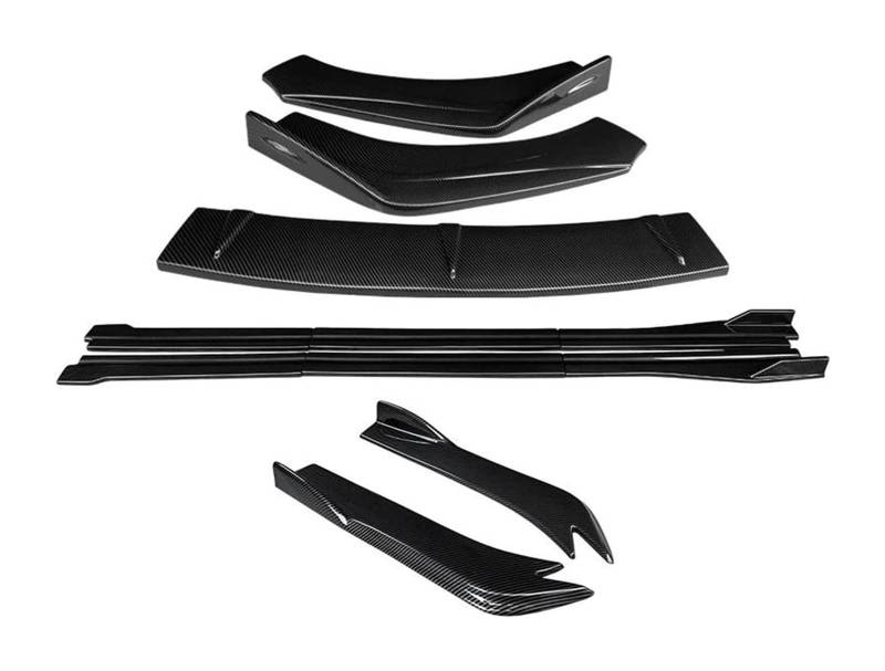 Frontstoßstange Spoiler Für RS7 2014-2016 Auto Front Stoßstange Splitter Lip Body Kit Spoiler Seite Röcke Extensions Hinten Wrap Winkel Seite Schritt Rock(Carbon Fiber Look) von LADPZJNW