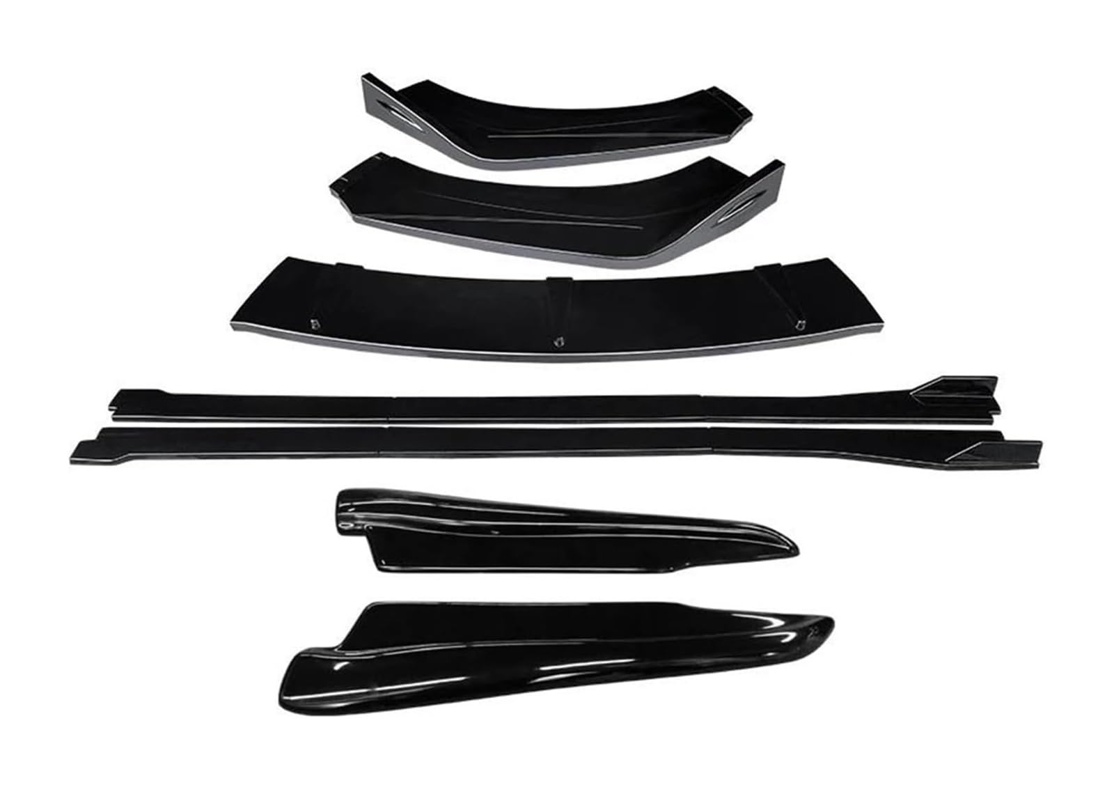 Frontstoßstange Spoiler Für Raptor 6 2009-2015 Auto Front Stoßstange Splitter Lip Body Kit Spoiler Seite Röcke Extensions Hinten Wrap Winkel Seite Schritt Rock(Gloss Black) von LADPZJNW