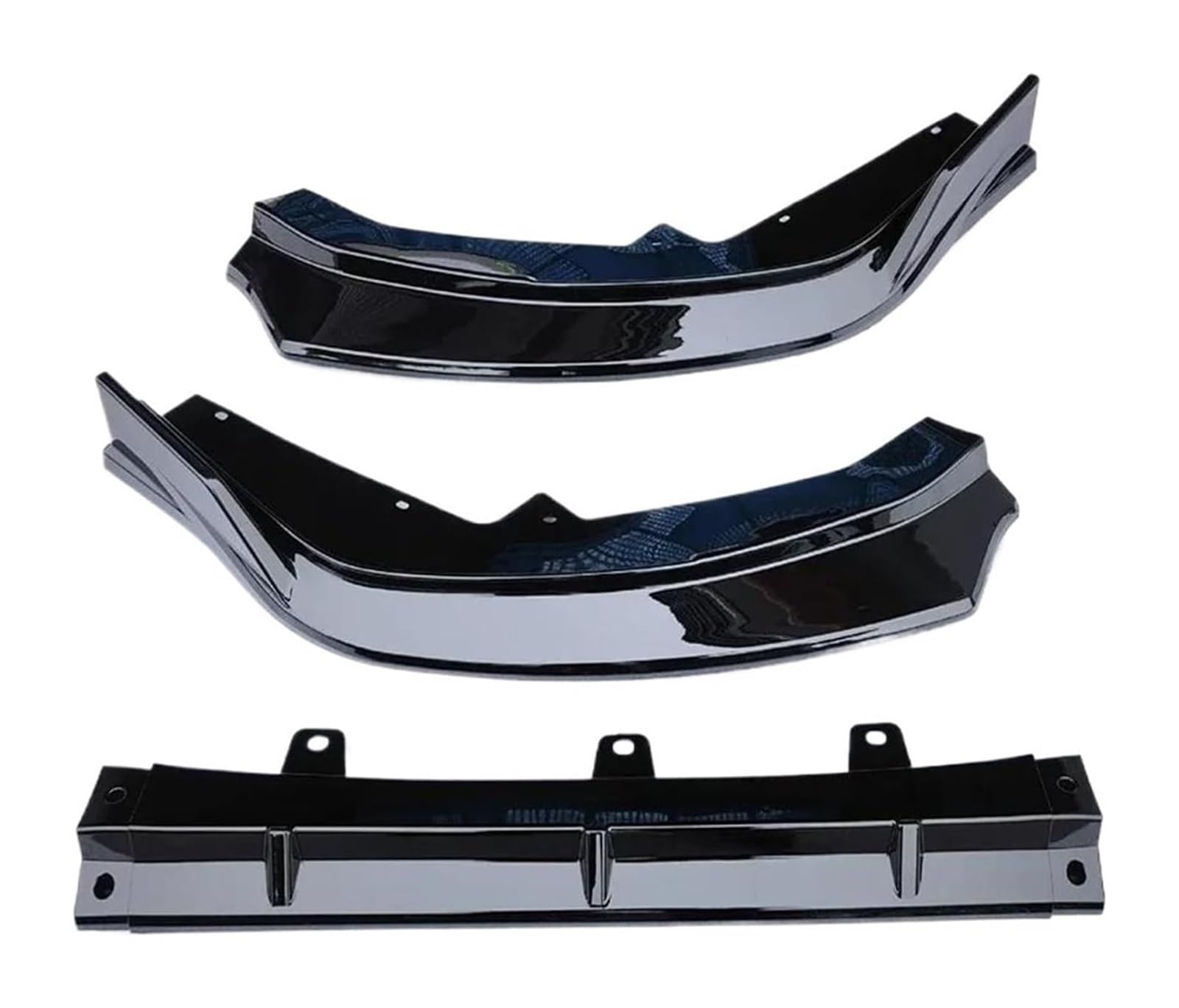 Frontstoßstange Spoiler Für Sentra Für Sylphy 2023 2024 Seite Spoiler Splitter Körper Kit Diffusor Protector Schutz Frontschürze Lip(Glossy Black) von LADPZJNW