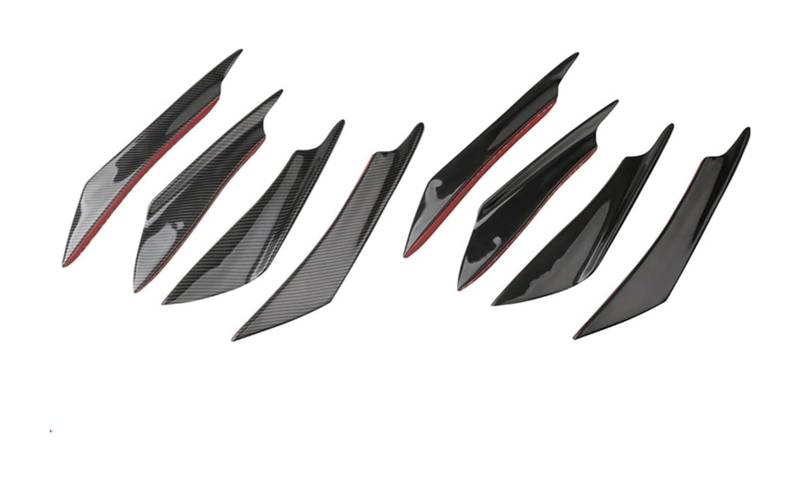 Frontstoßstange Spoiler Für Subaru Für WRX Für STI 2000-2022 Universal Front Stoßstange Splitter Fin Canard Diffusor Spoiler Spoiler Flügel 4PCS(Schwarz) von LADPZJNW